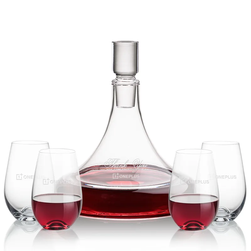 Decanter & 4 Stemless