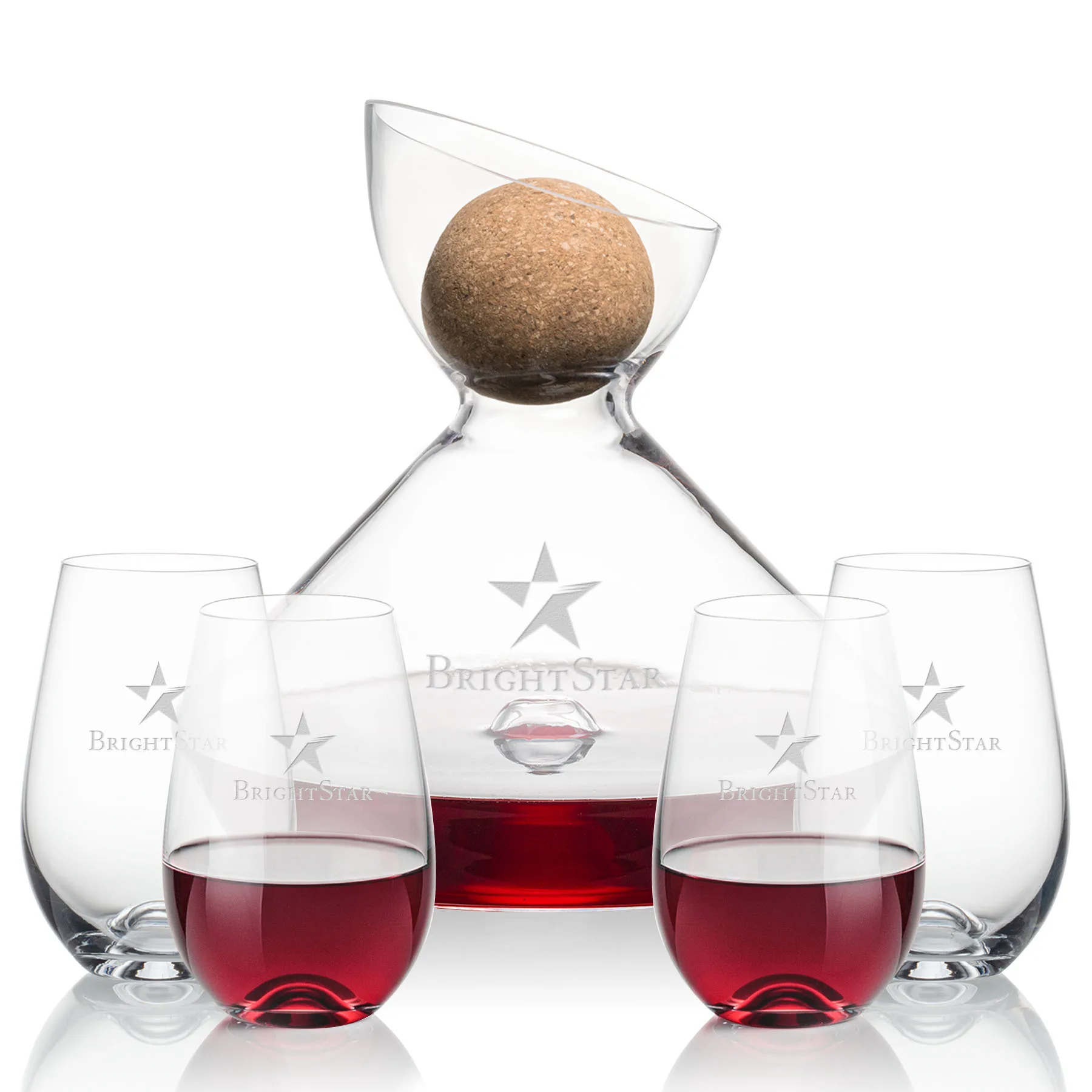 Carafe & 4 Stemless