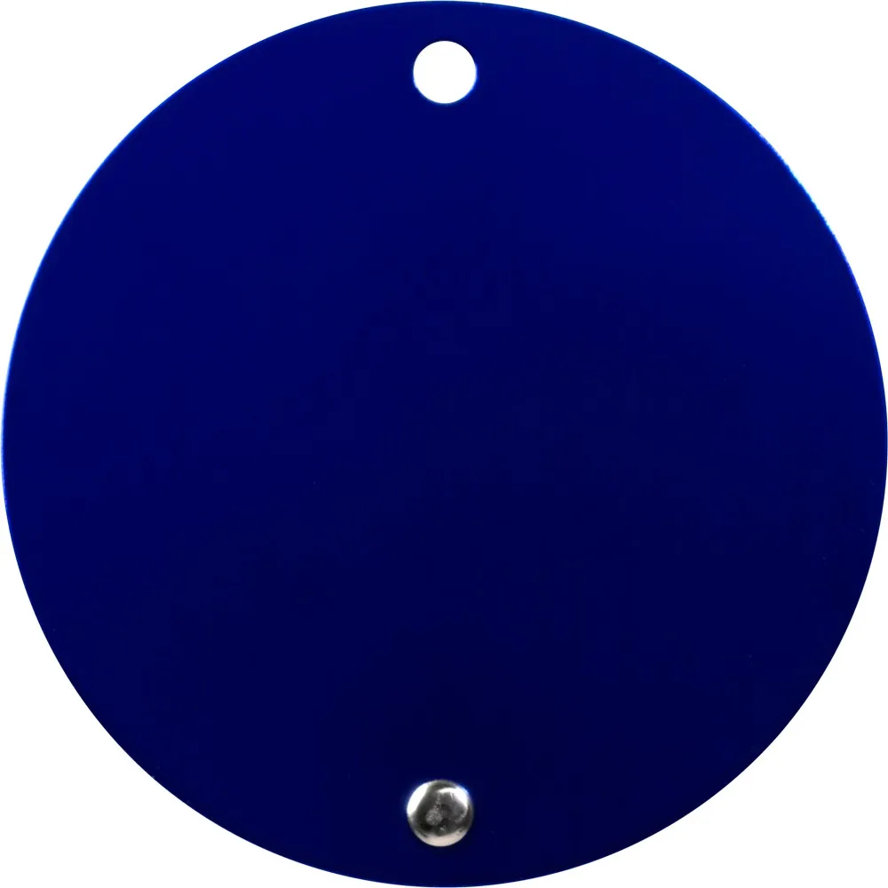 Texture Tone® Aluminum Round Luggage Tag view 2