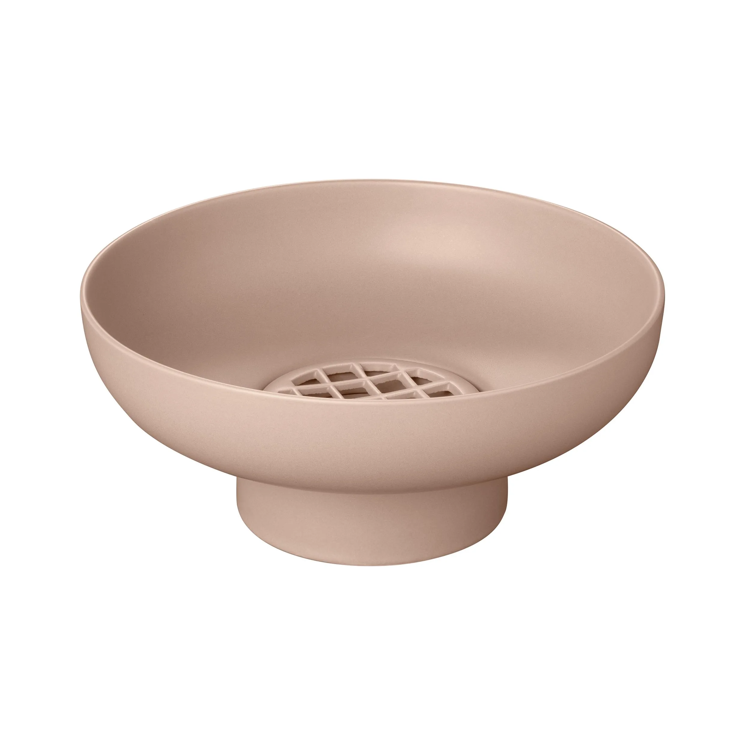 Blomus Miyabi Ceramic Vase - Low w/Flower Grid - Terracotta Brown