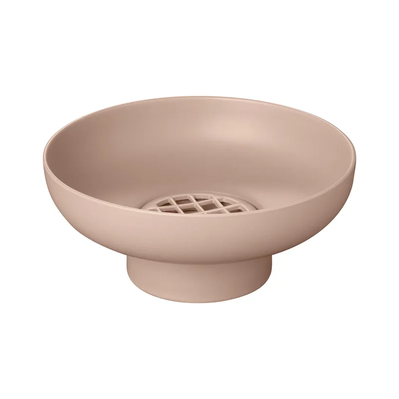 Blomus Miyabi Ceramic Vase - Low w/Flower Grid - Terracotta Brown