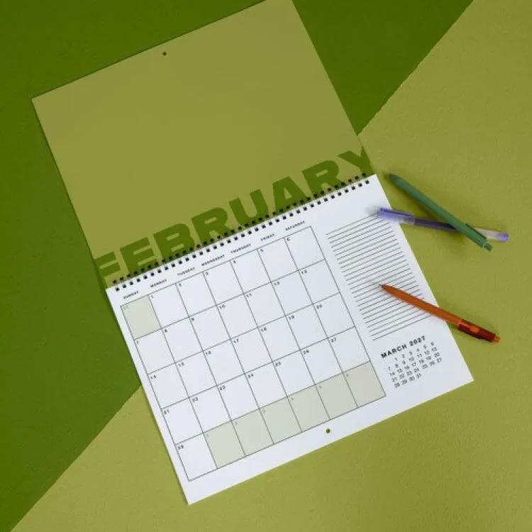 Academic Calendar - Large - Horizontal view 7