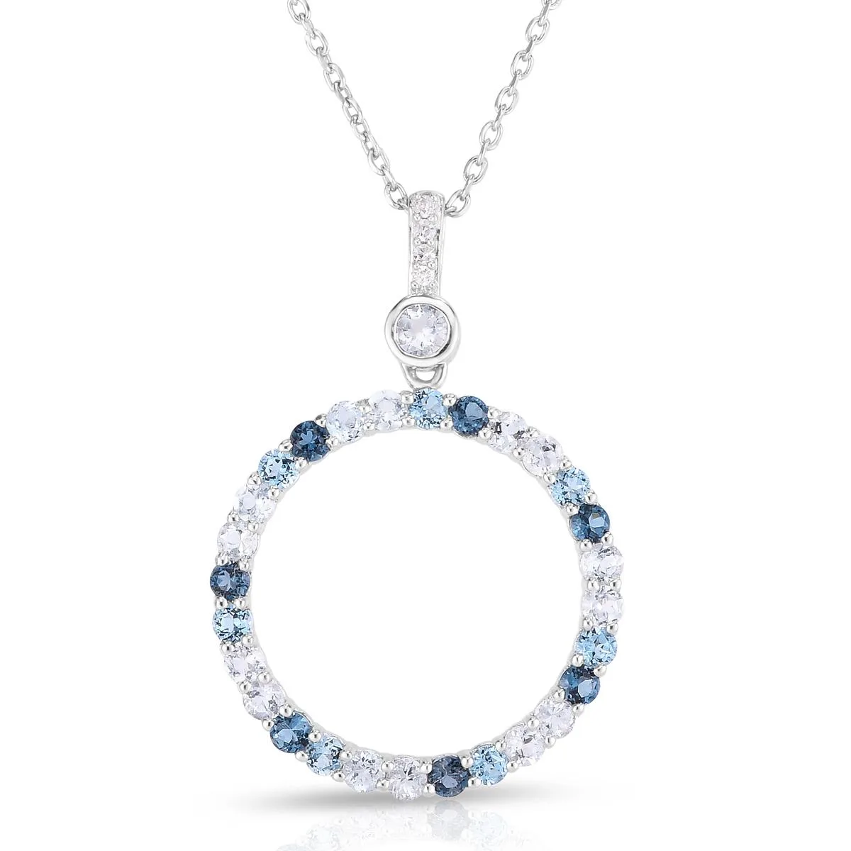 Jilco Inc Blue Topaz Drop Pendant