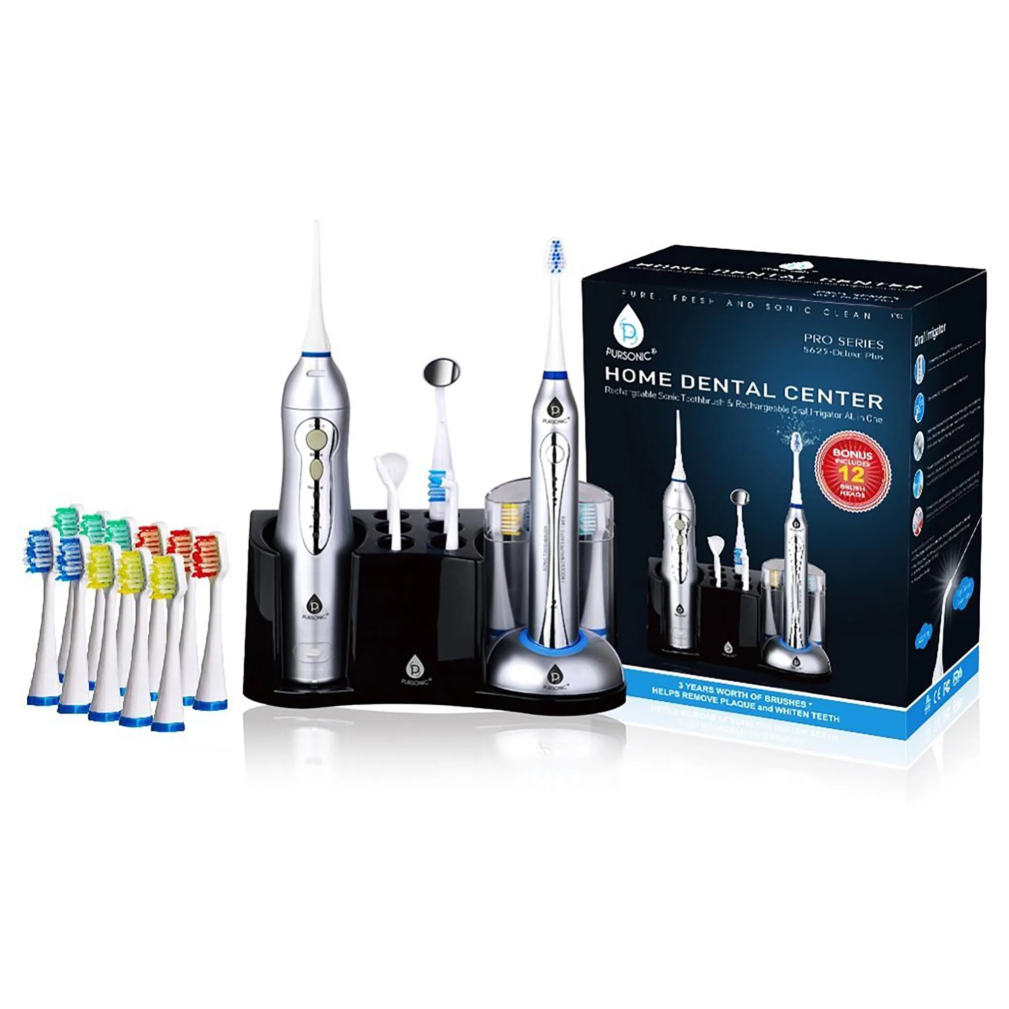 Pursonic Rechargeable Sonic Toothbrush And Rechargeable Water Flosser