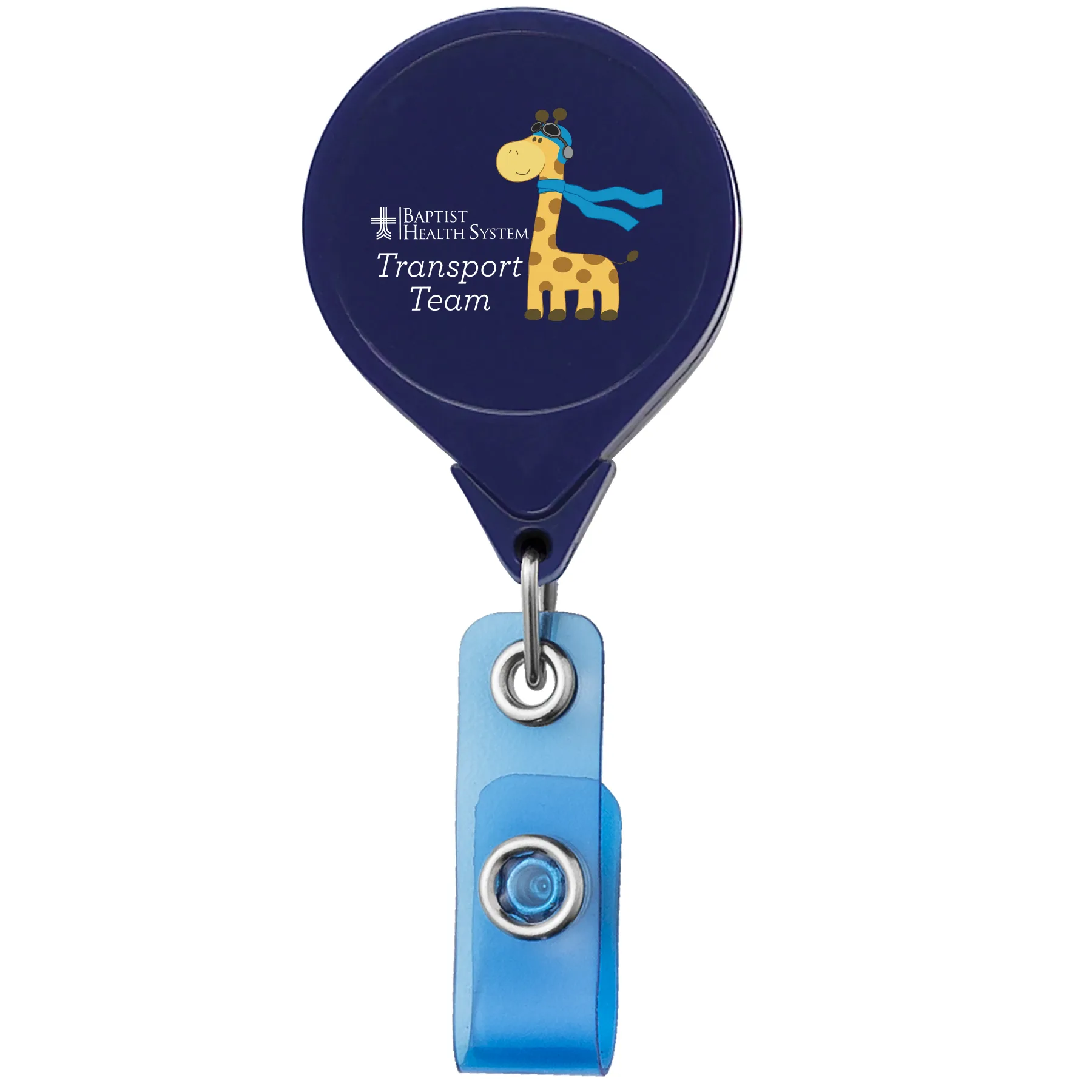 Jumbo Round Retractable Badge Reel w/belt clip view 6