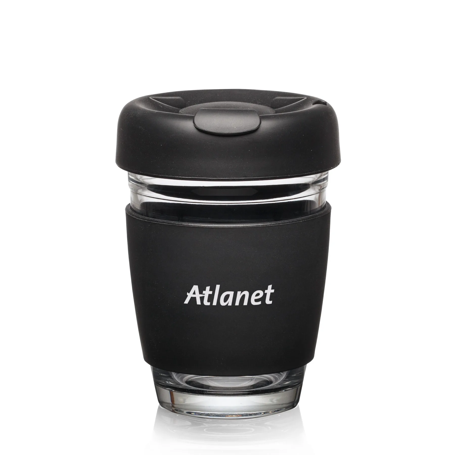 Retiro Borosilicate Glass Tumbler w/Silicone Lid - 8oz — Retiro Borosilicate Glass Tumbler w/Silicone Lid - 8oz