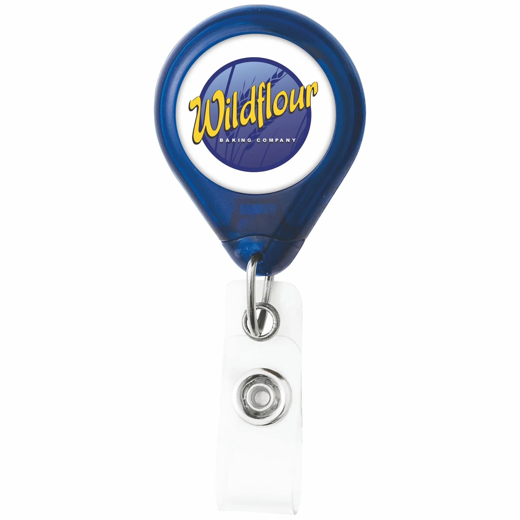 Translucent D-Bak Retractable Badge Reel - Translucent view 4