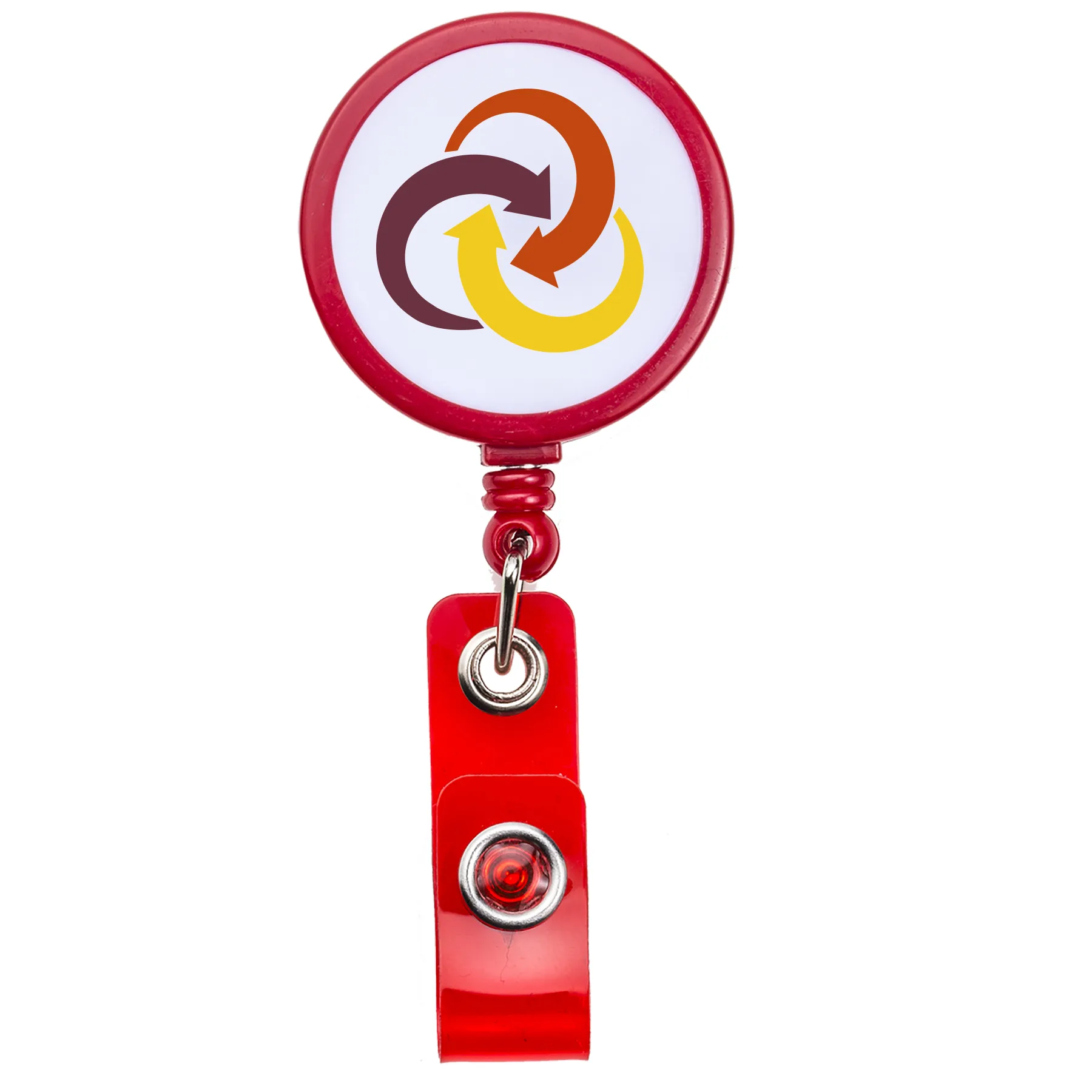 White Face Retractable Badge Reel view 7