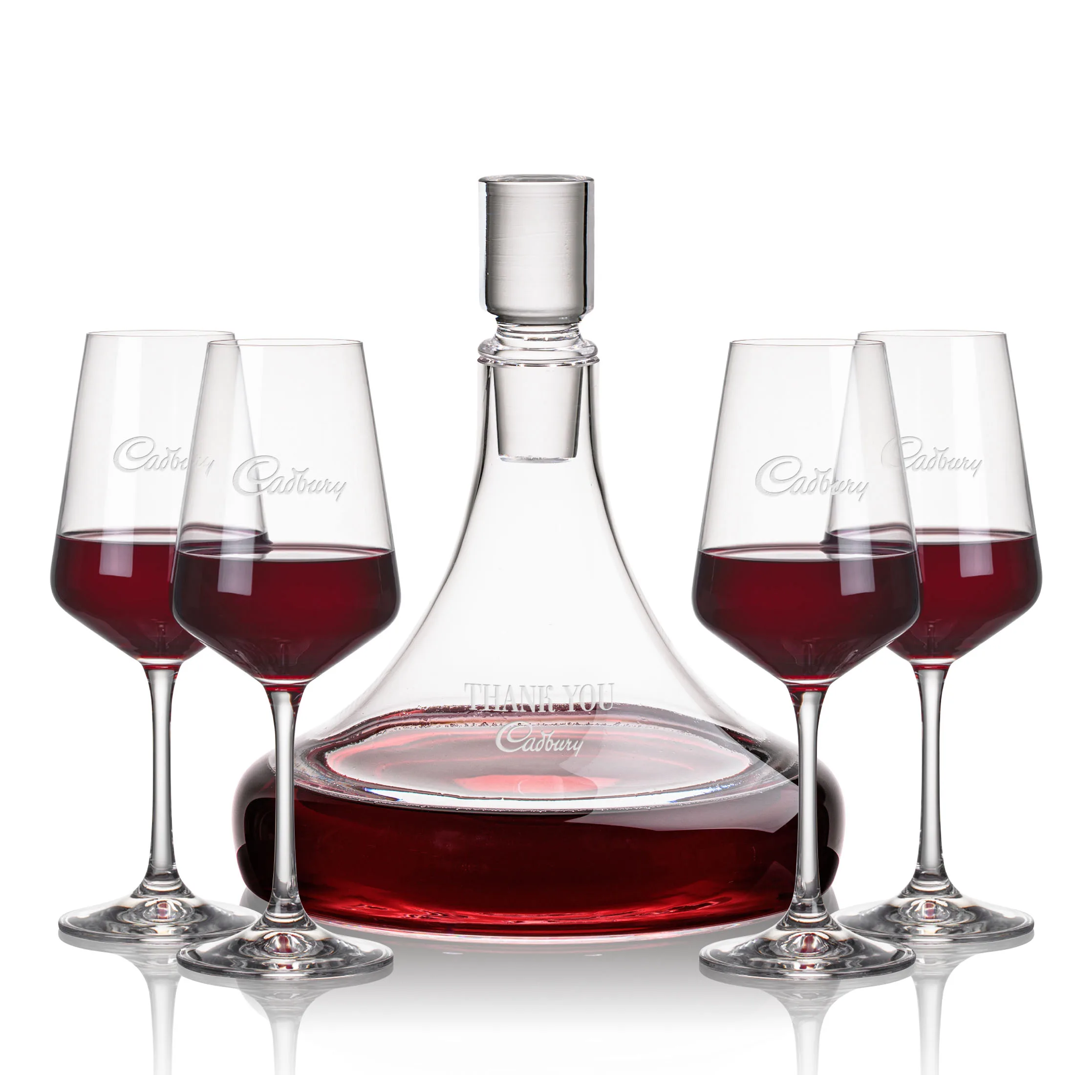 Decanter & 4 Wine