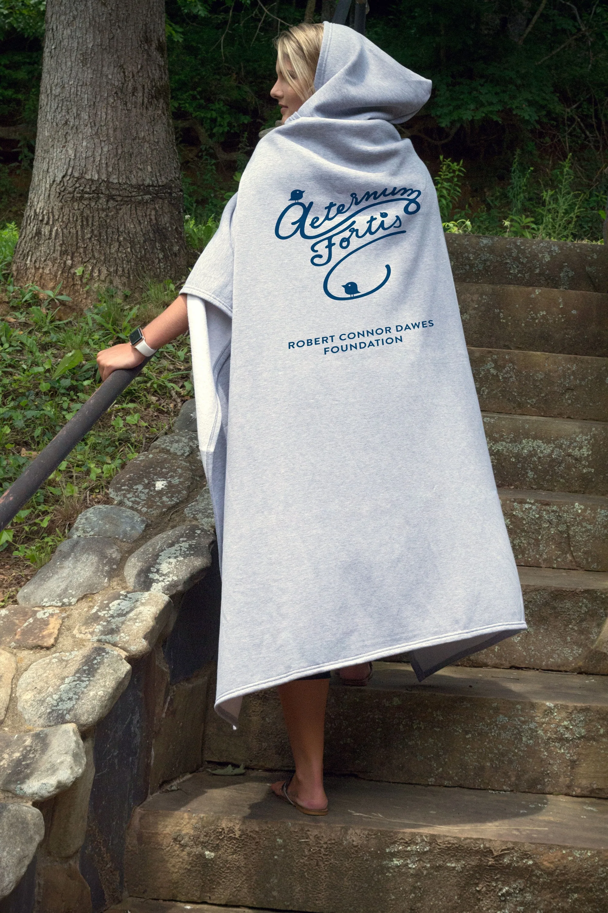 Athletic Gray Logo Lifestyle Back View