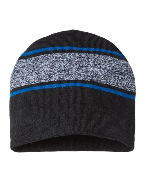 Cap America® USA-Made Variegated Striped Beanie