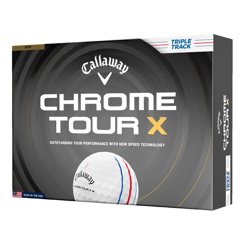 Callaway Chrome Tour X Triple Track Golf Balls - White