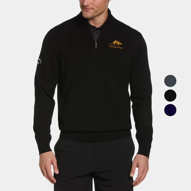 Callaway® Men's Long Sleeve 1/4-Zip Merino Golf Sweater