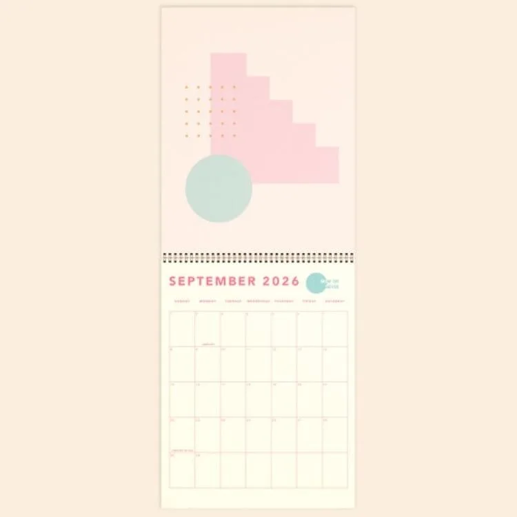 Calendar - Jumbo - Vertical - Text Weight With Color Guts view 5