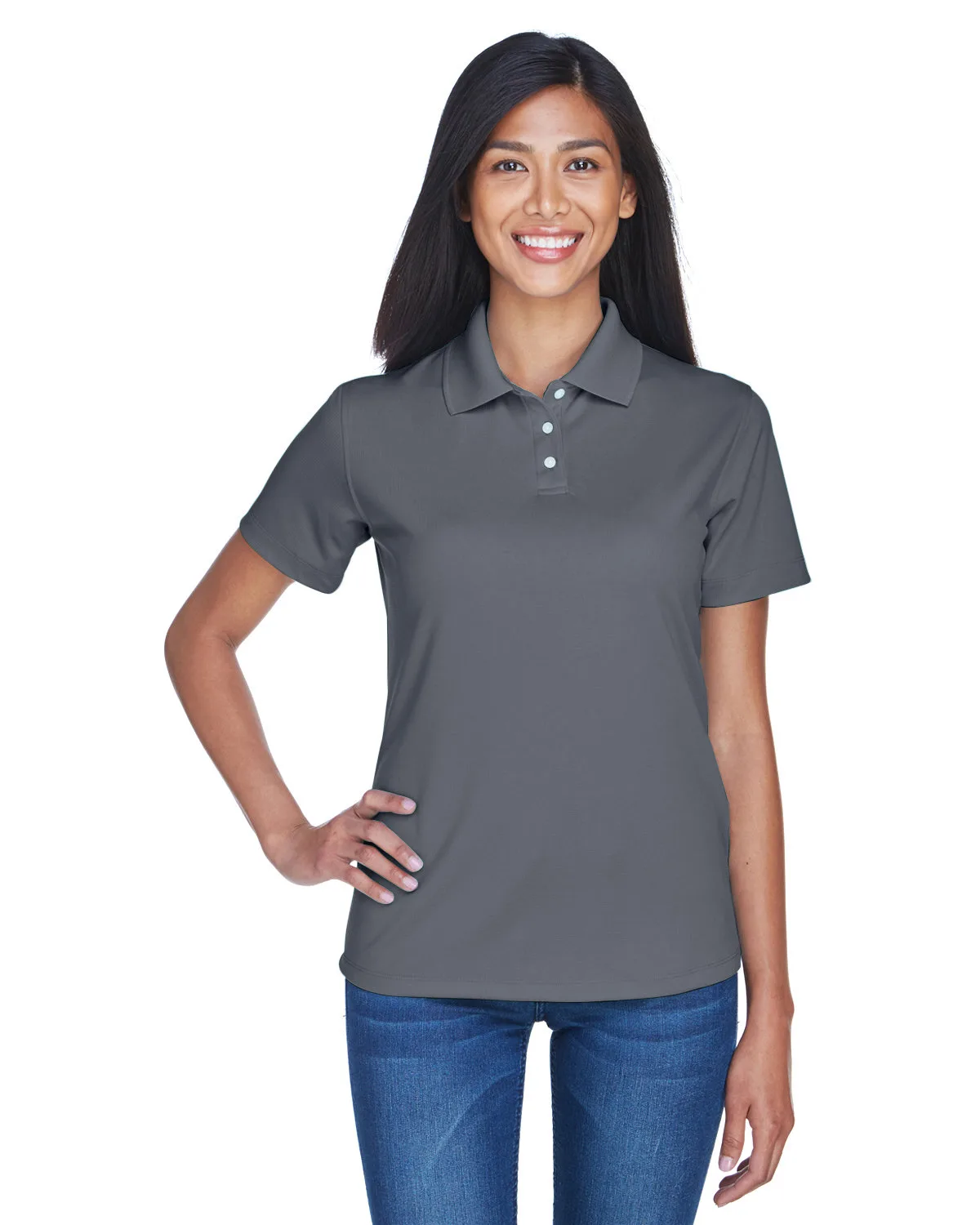 ULTRACLUB Ladies' Cool & Dry Stain-Release Performance Polo view 3