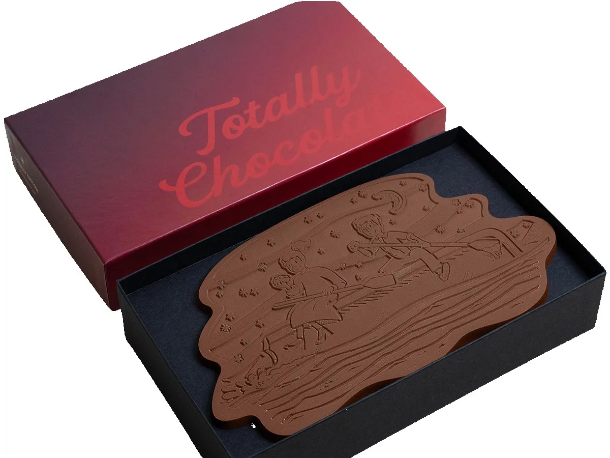 9"x 5" Custom Decorated Chocolate Shape with Luxury Custom Packaging