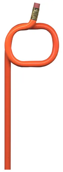 Pumpkin Bentcil, Bent #2 Pencil view 2