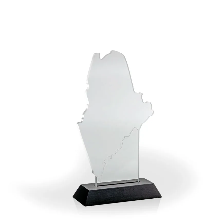 Maine Award with Black Wood Base - UV Print view 2
