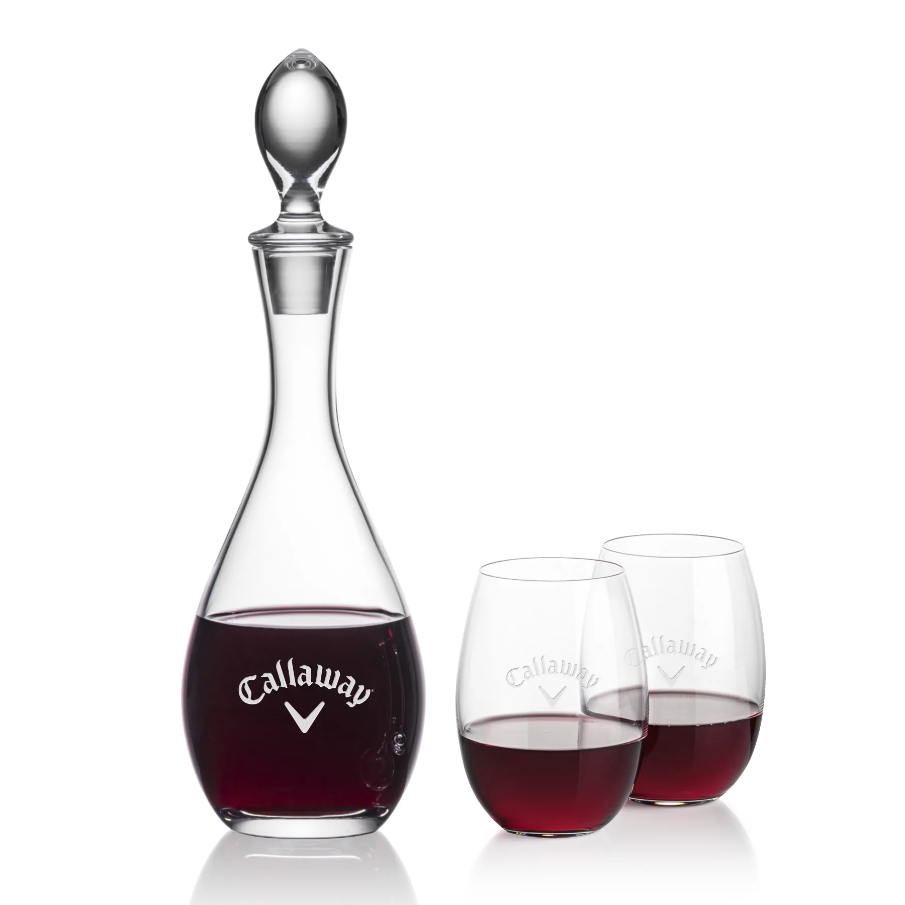Decanter & 2 Stemless