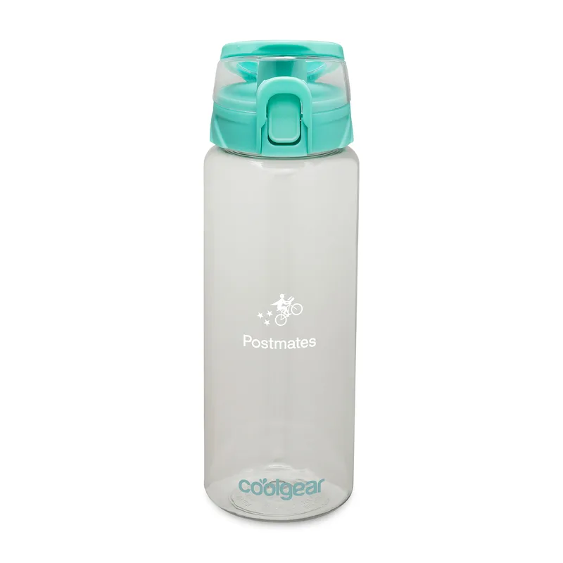 Cool Gear® Cylinder Bottle with Halo Lid - 32 Oz. - Green Tea