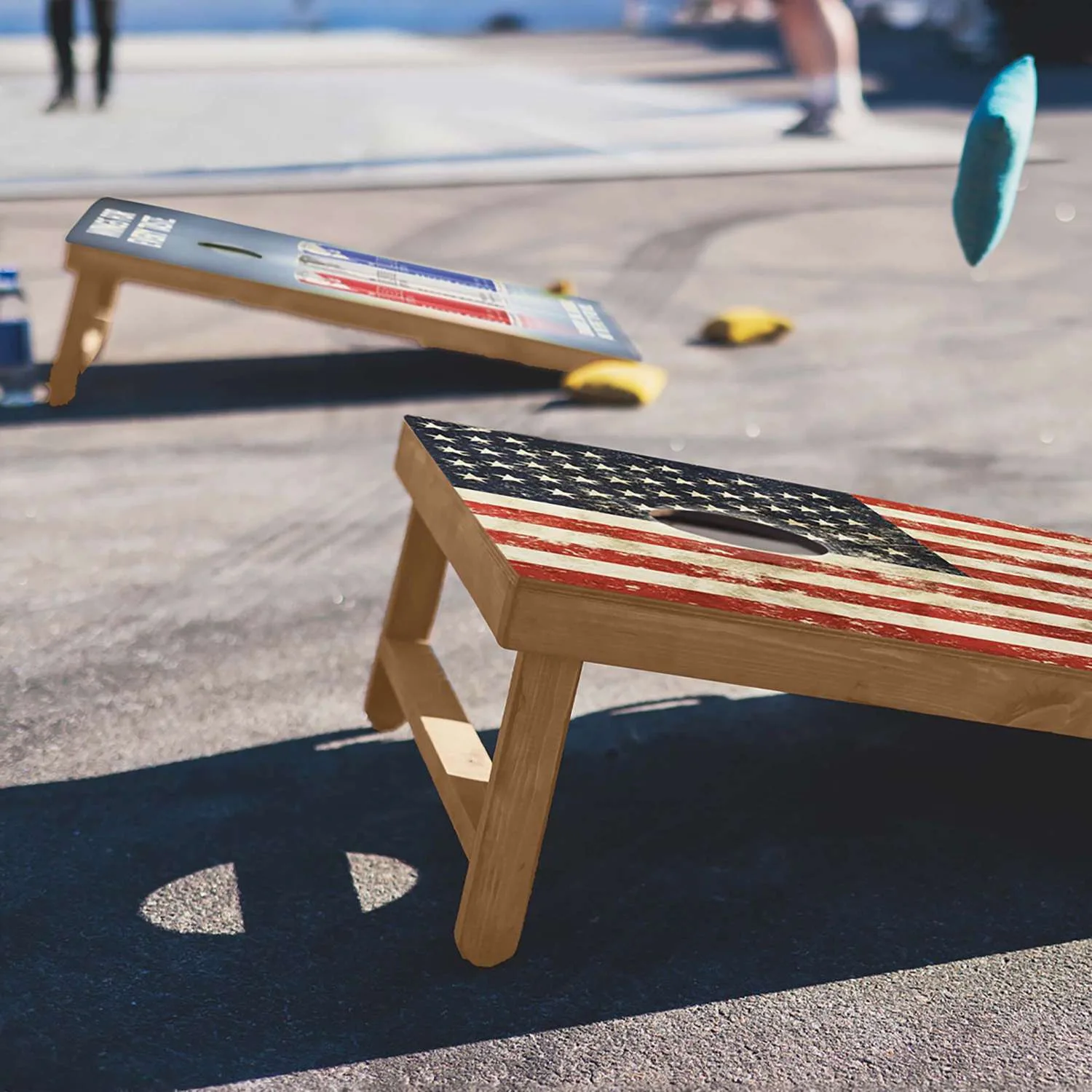 Wood Cornhole with 8 Dye Sublimated Bean Bags view 4