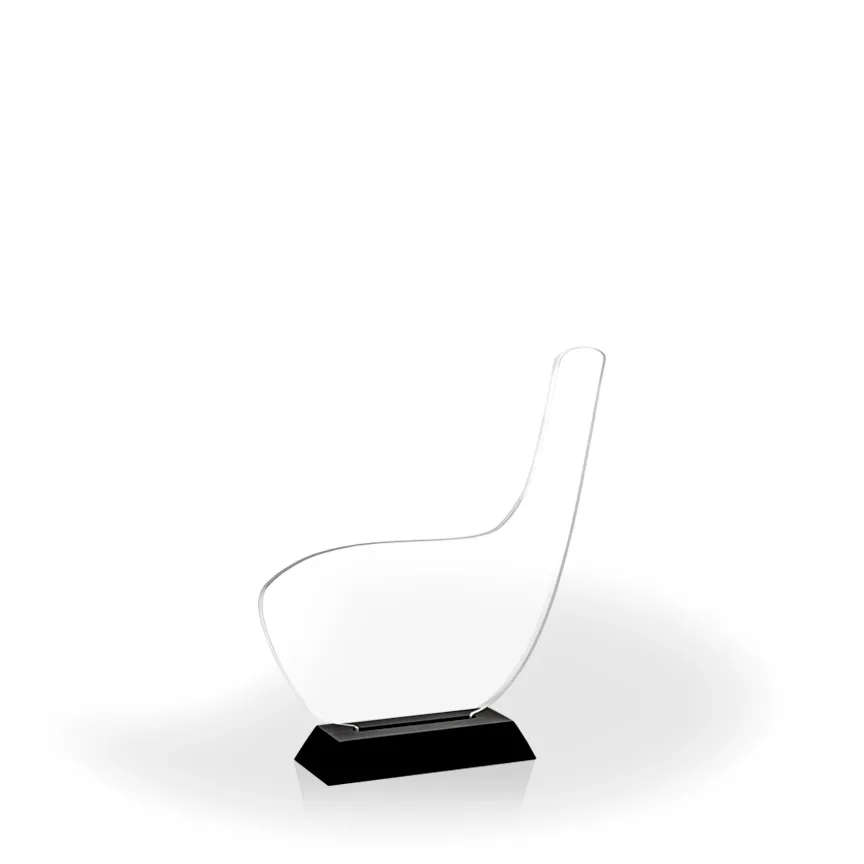 Golf Club Award with Black Wood Base, Medium - Engraved view 2