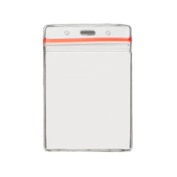 3 5/8" x 4 5/18" Blank Vertical Vinyl Pouch with Zipper view 2
