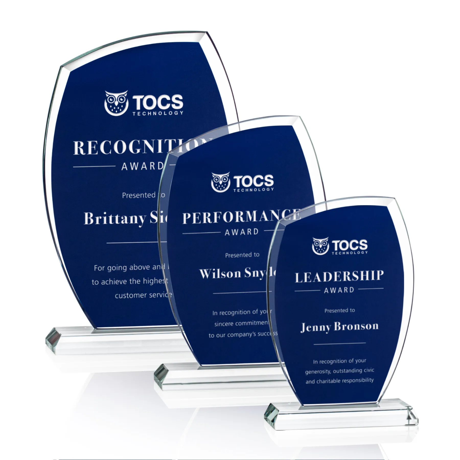 Starfire Engraved Awards - Blue
