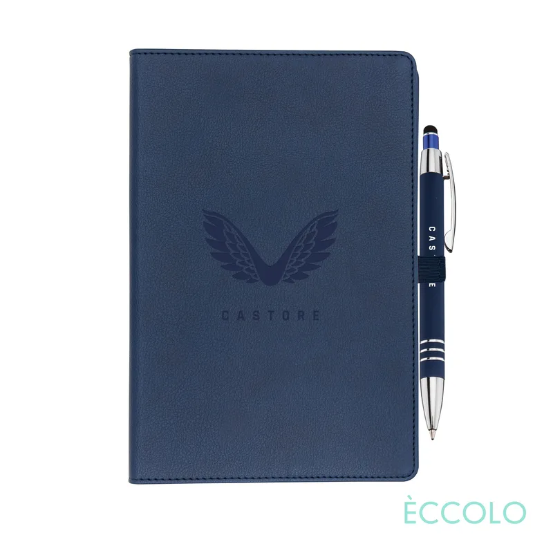 Journal & Clicker Pen, Navy PMS 2965C/Blue