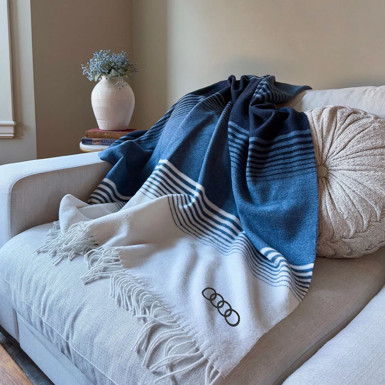 Capri Fringed Throw (Laser Patch) view 4