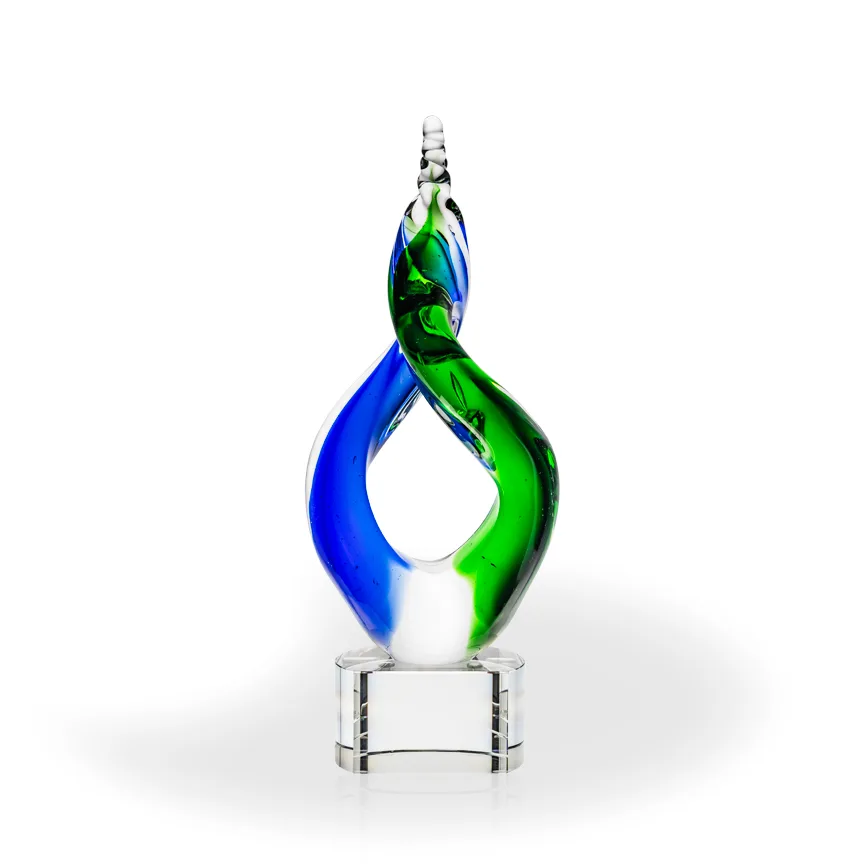 Delphia Art Glass Award - Clear Base view 2