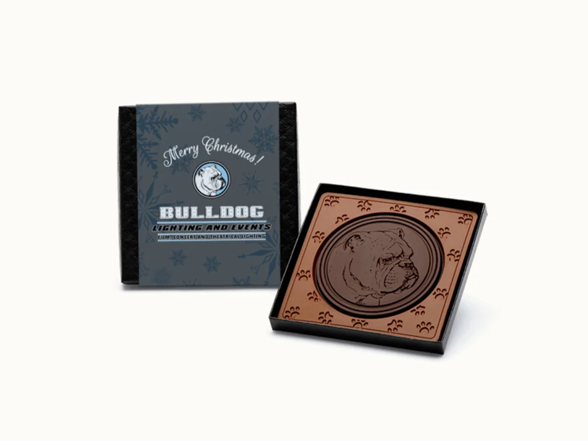 2oz. Combo Chocolate Bar with 4"x4" Gift Box view 2