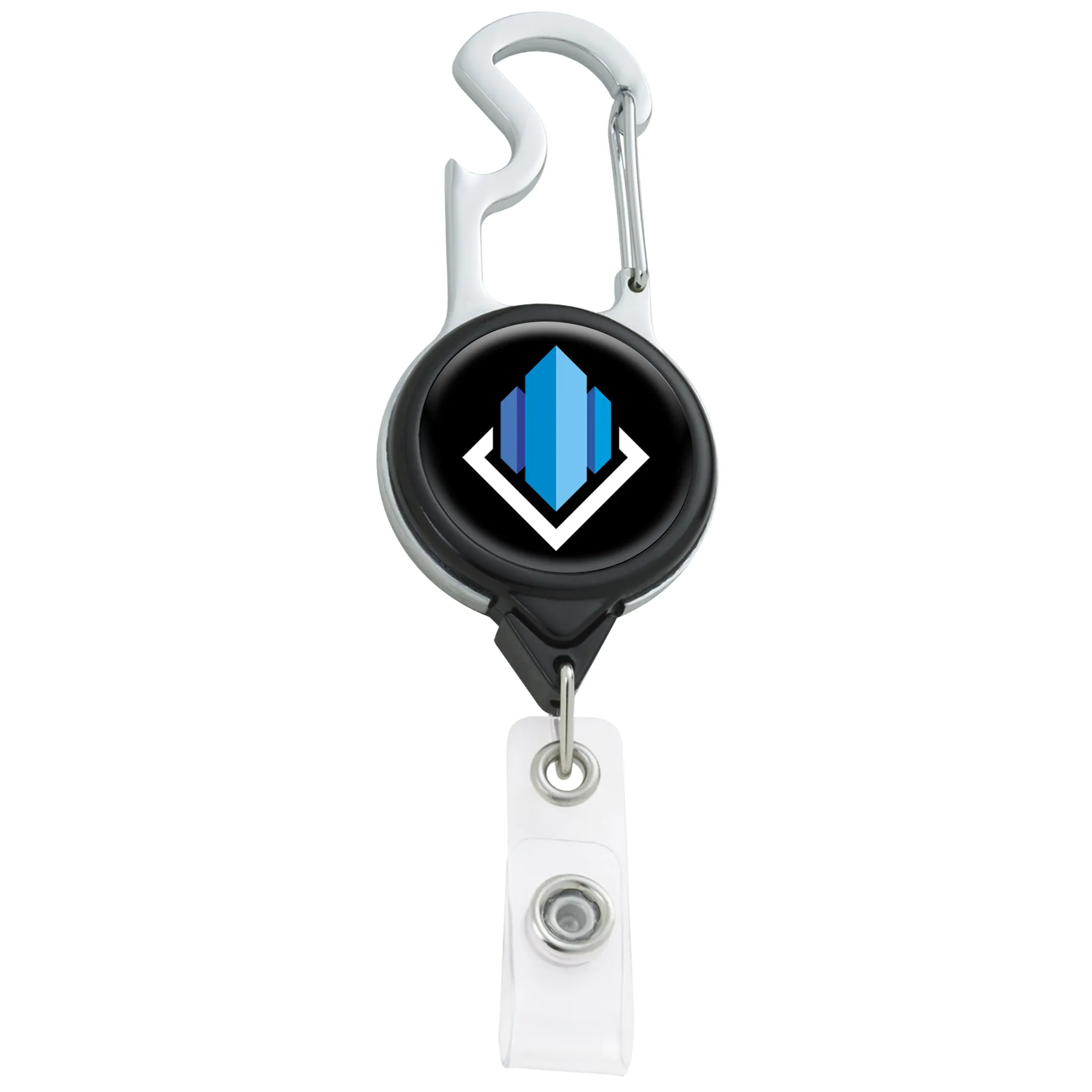 Carabiner Bottle Opener Retractable Badge Reel view 3