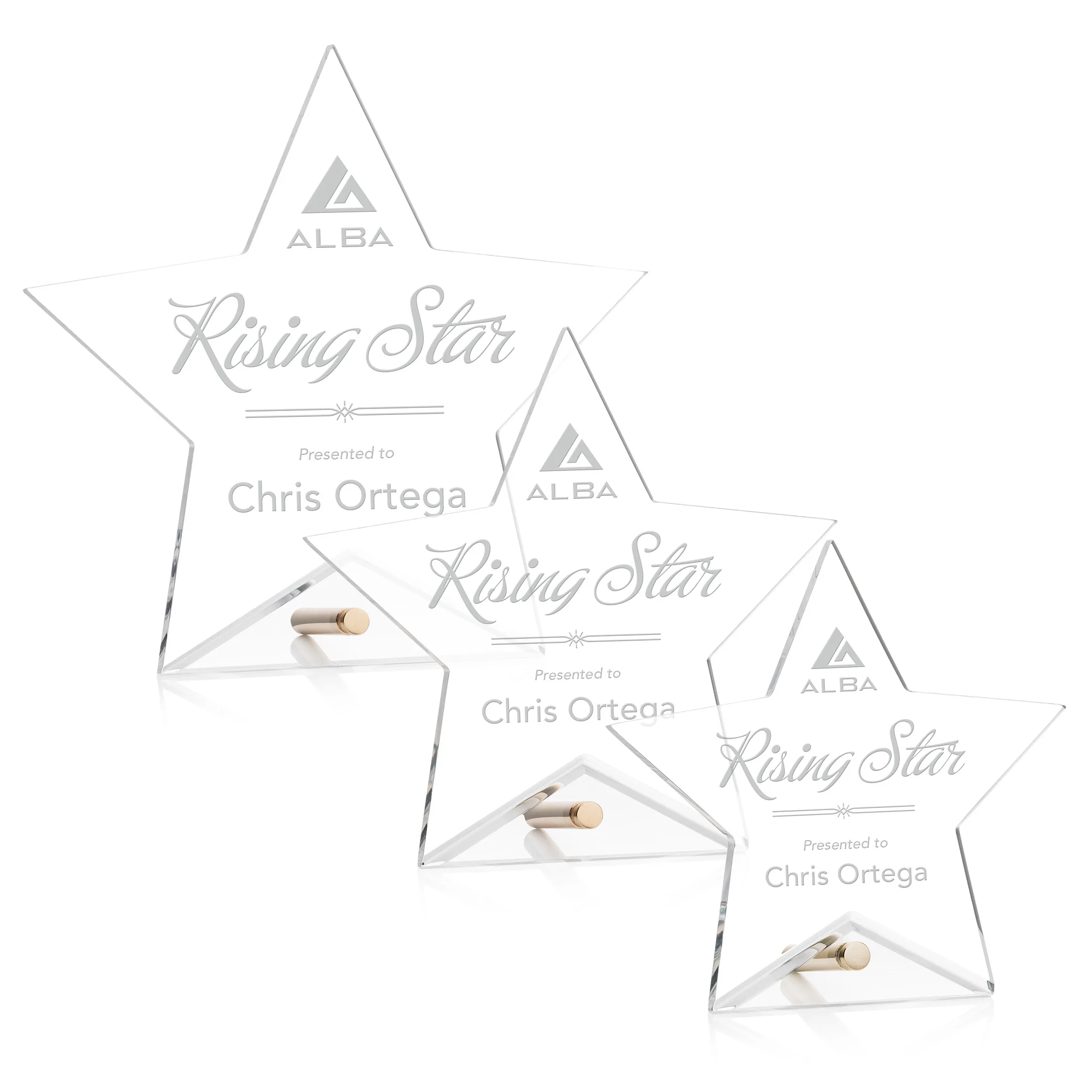 Laser Engraving, Gold, Star