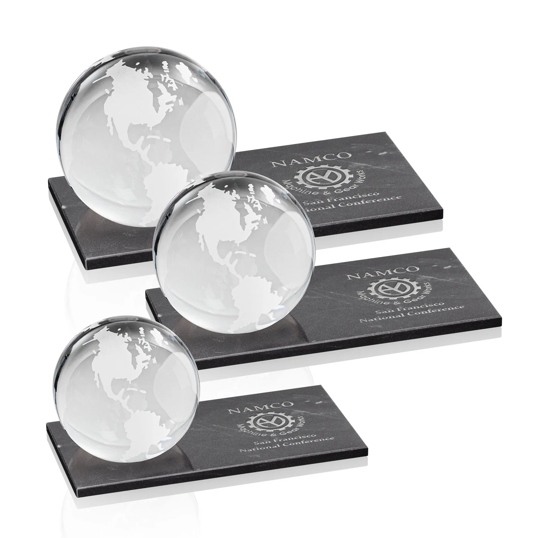 Rectangle Marble, Deep Etch, Black