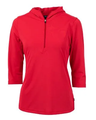 Cutter & Buck Virtue Eco Pique Recycled Half Zip Pullover Womens Hoodie view 4