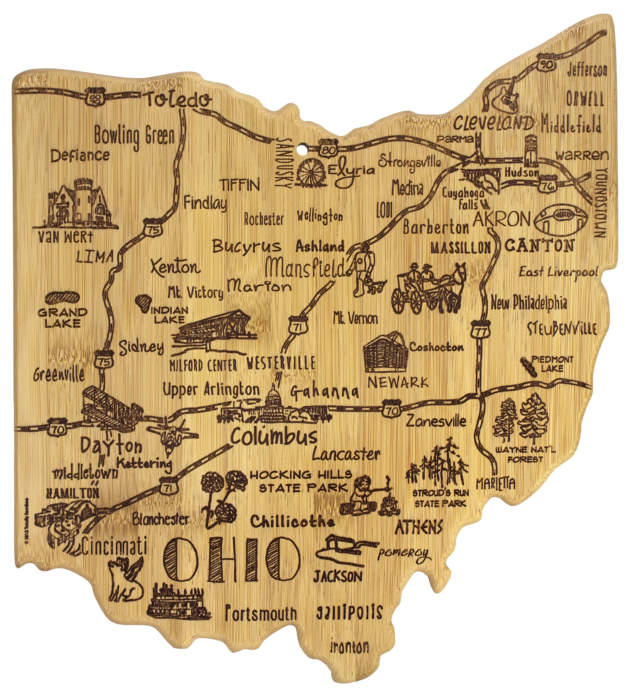 Destination Ohio Cutting & Serving Board