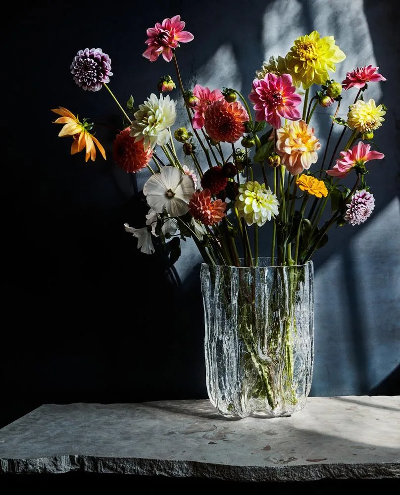 Kosta Boda Crackle Tall Vase