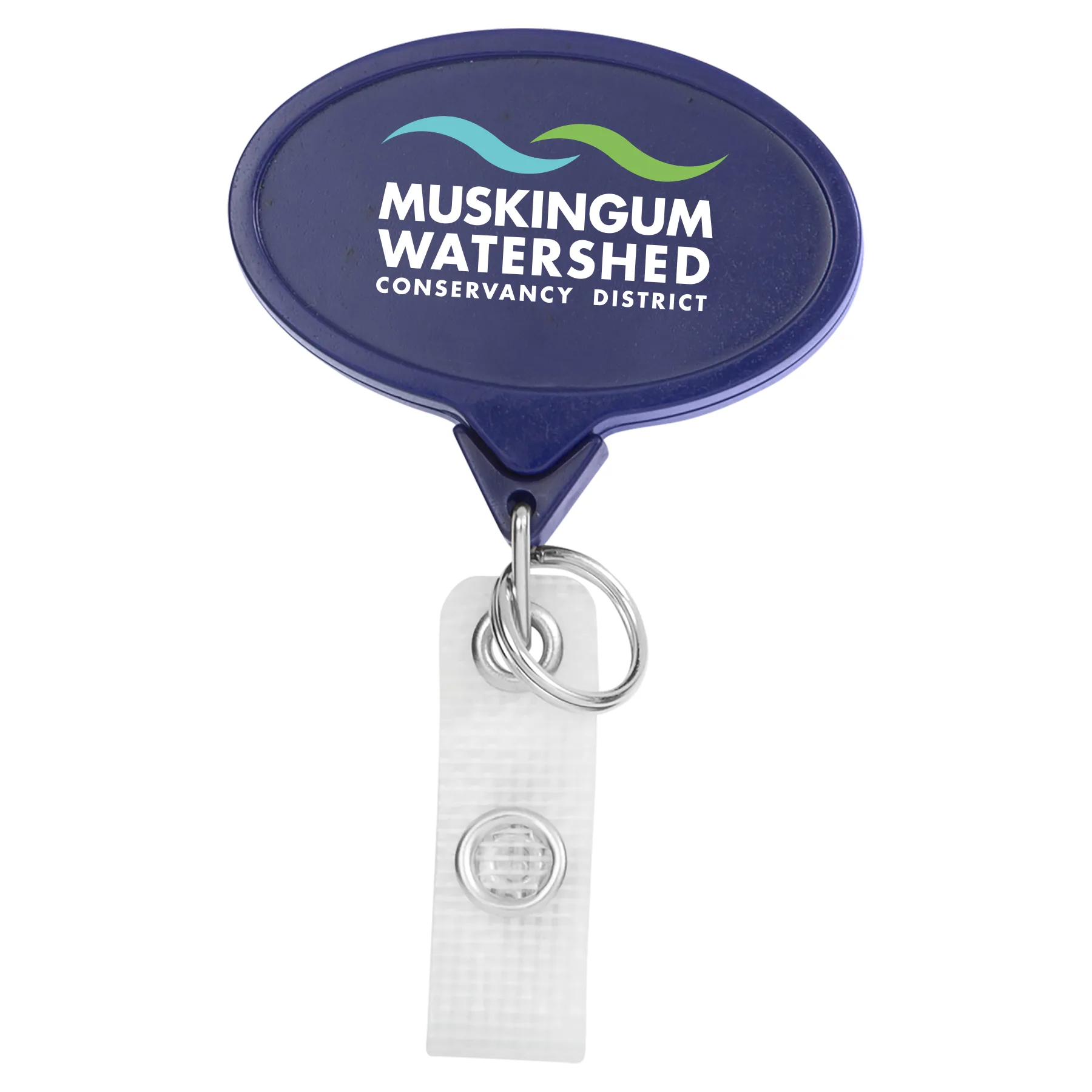 Hemp Jumbo Oval Retractable Badge Reel view 5