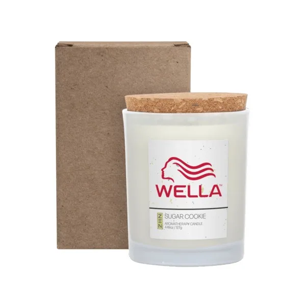 ZEN Niva 6oz Frosted Candle with Cork Lid view 7