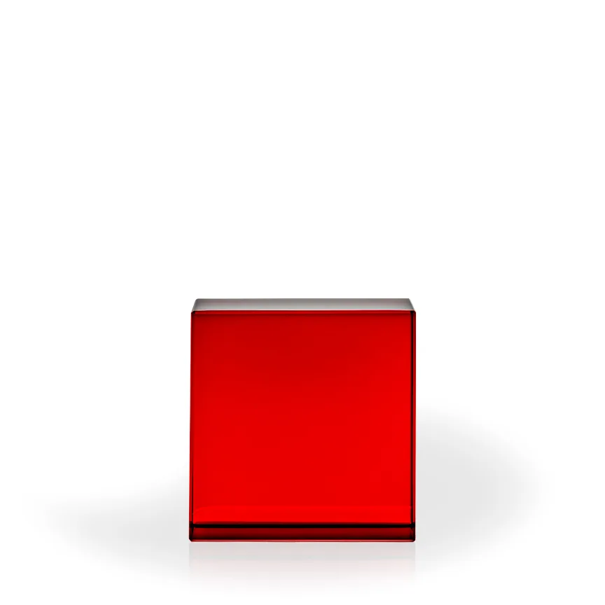 Hudson Red Crystal Paperweight view 2
