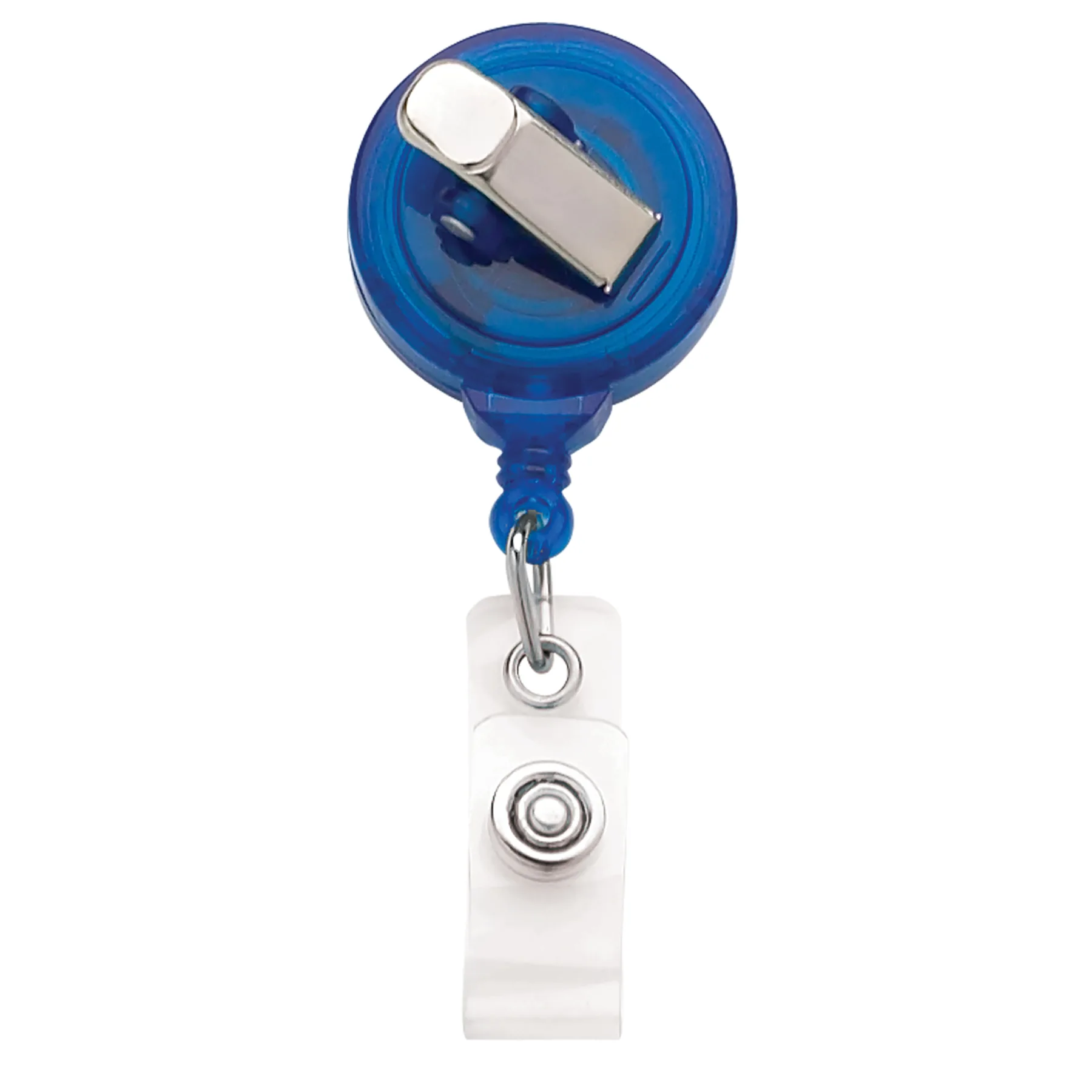 No Twist Round Retractable Badge Reel - Translucent view 3