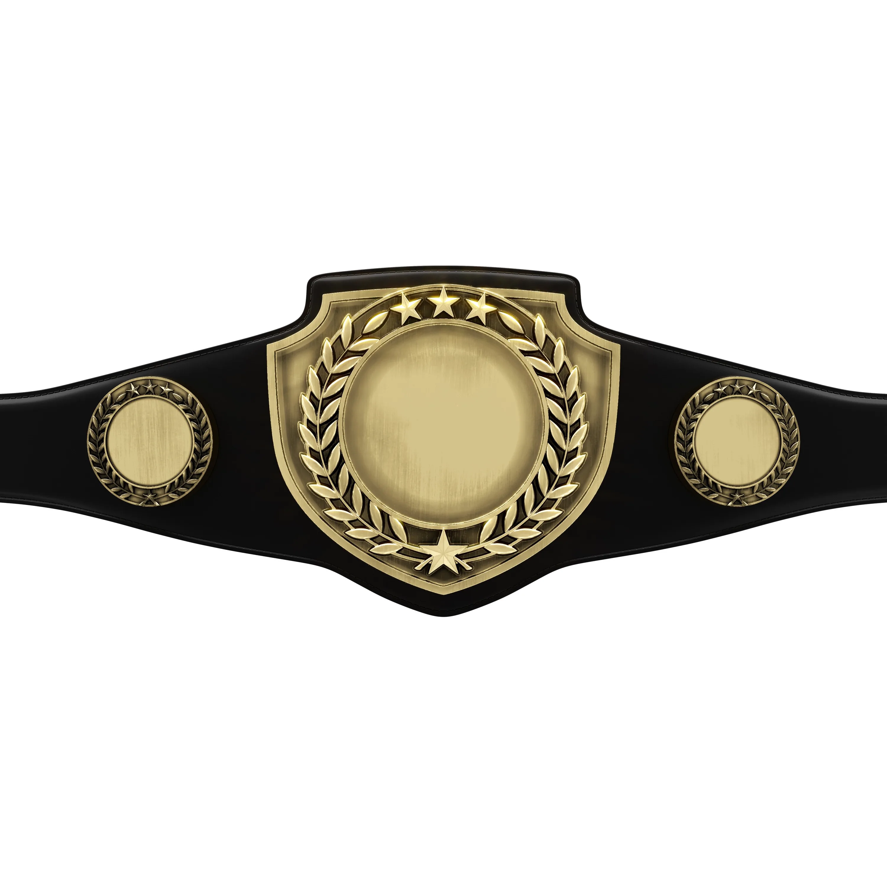 Vibraprint® Antique Shield Championship Belt in Black view 2
