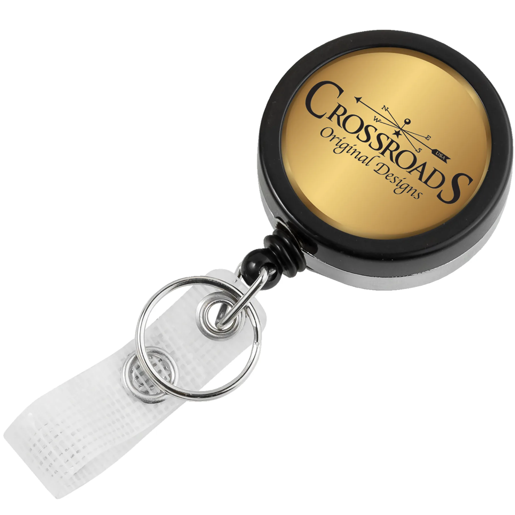 Heavy Duty Retractable Badge Reel w/wire cord view 4