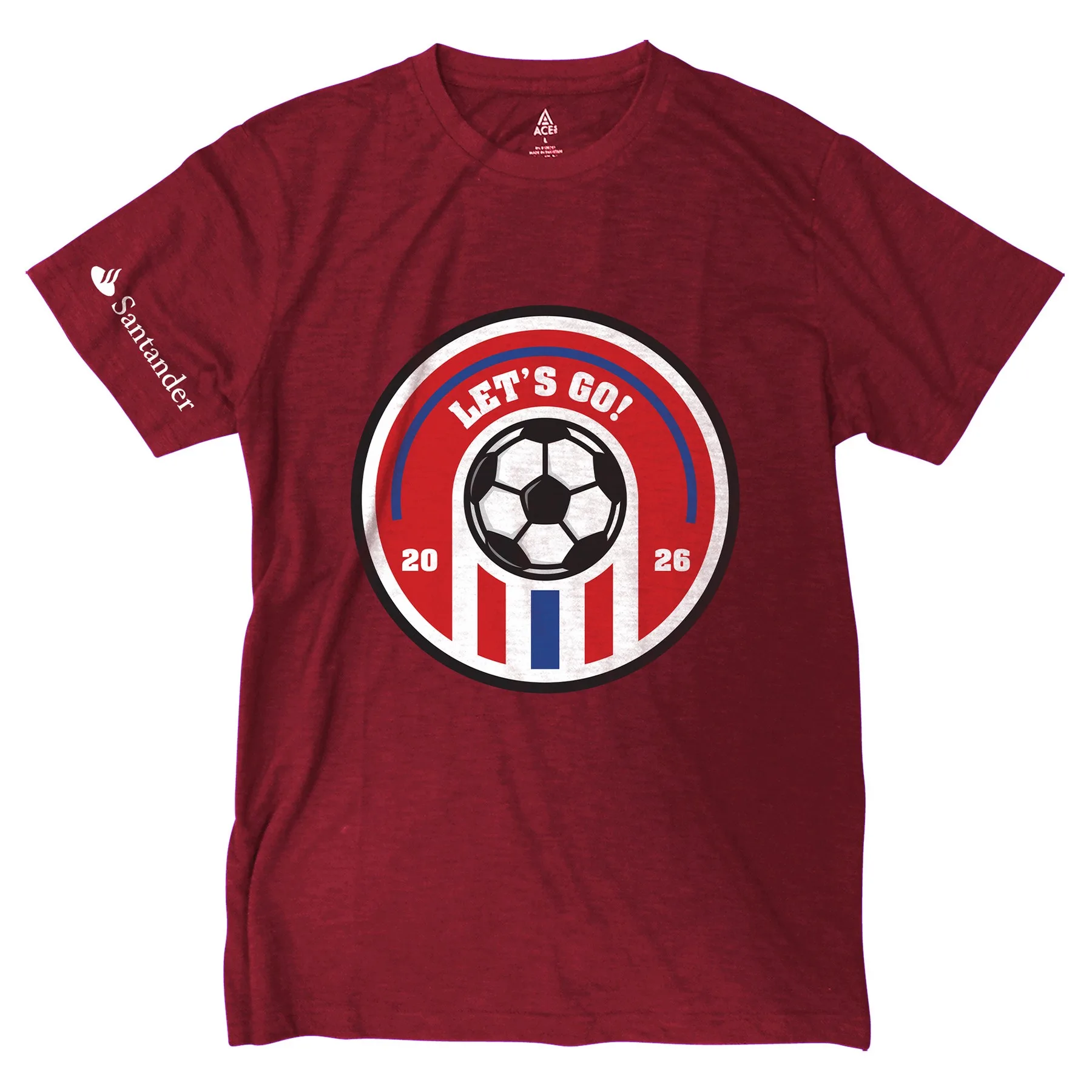 Soccer ACE Slub T-Shirt S/S Crew Neck - Unisex view 7