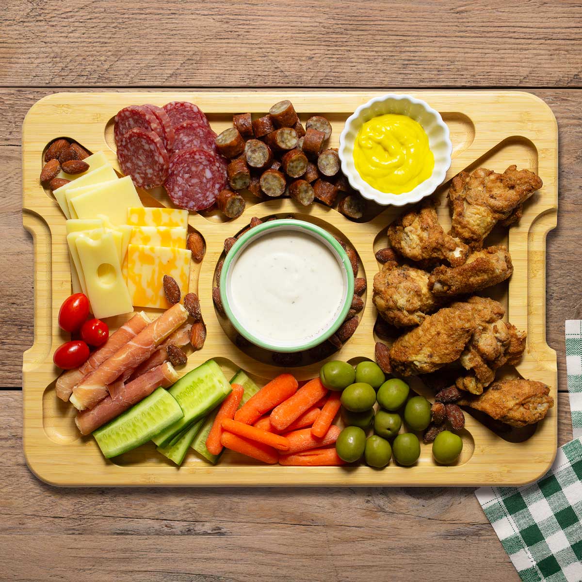 Flip, Serve & Store™ Covered Rectangle Bamboo Charcuterie Board view 7