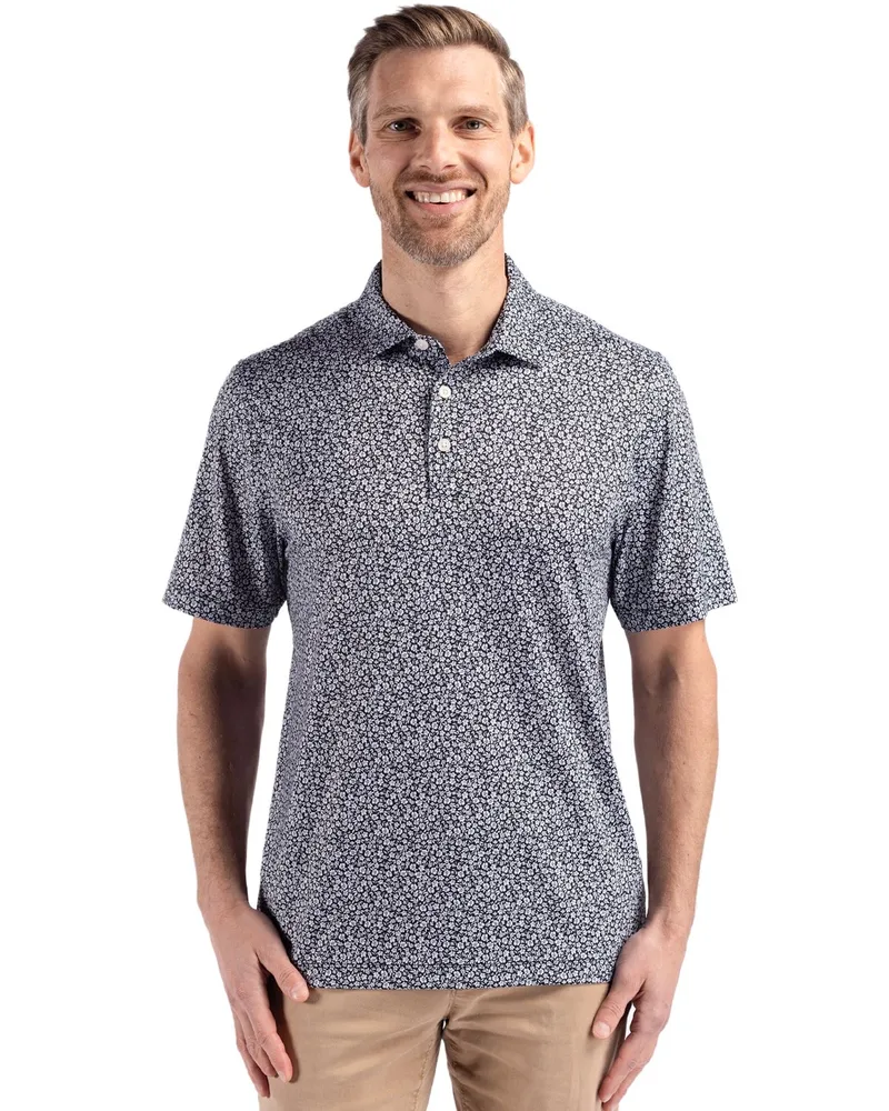 Cutter & Buck Pike Eco Flora Print Recycled Mens Polo