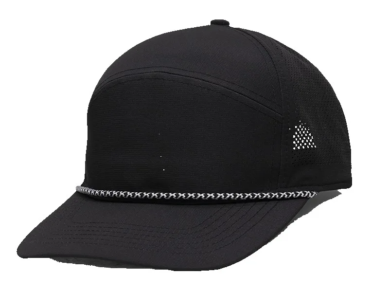 Split 6-Panel Cap with Performance Polyester view 3