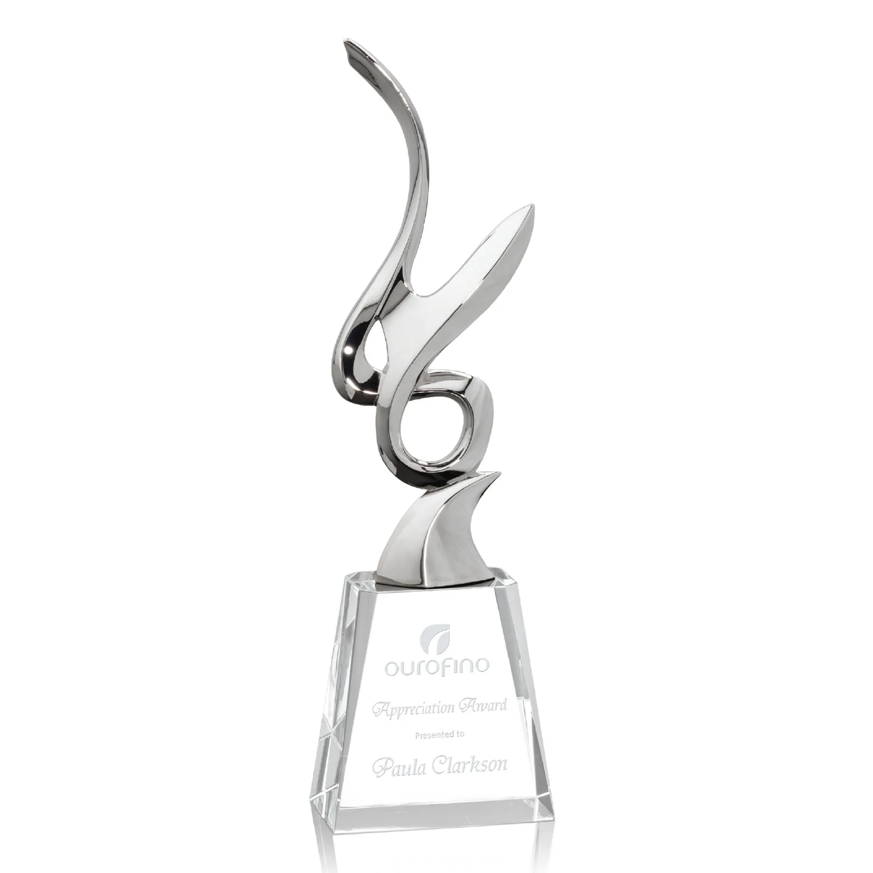 Silver, Clear Base