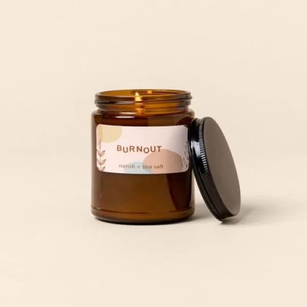 Glass Jar Candle w/Lid - Label view 3